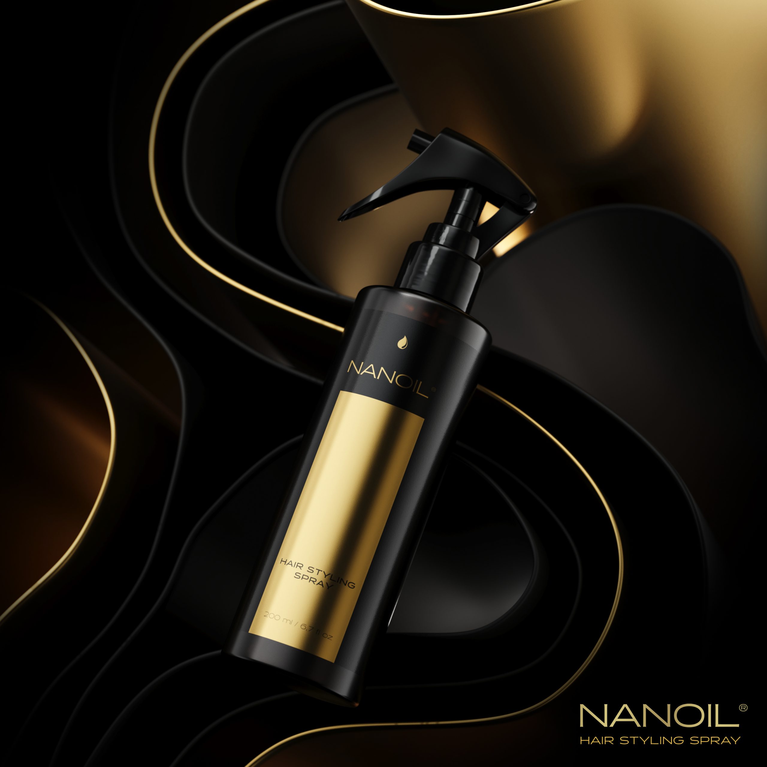 Spray-ul Nanoil pentru stilizarea profesională a părului acasă