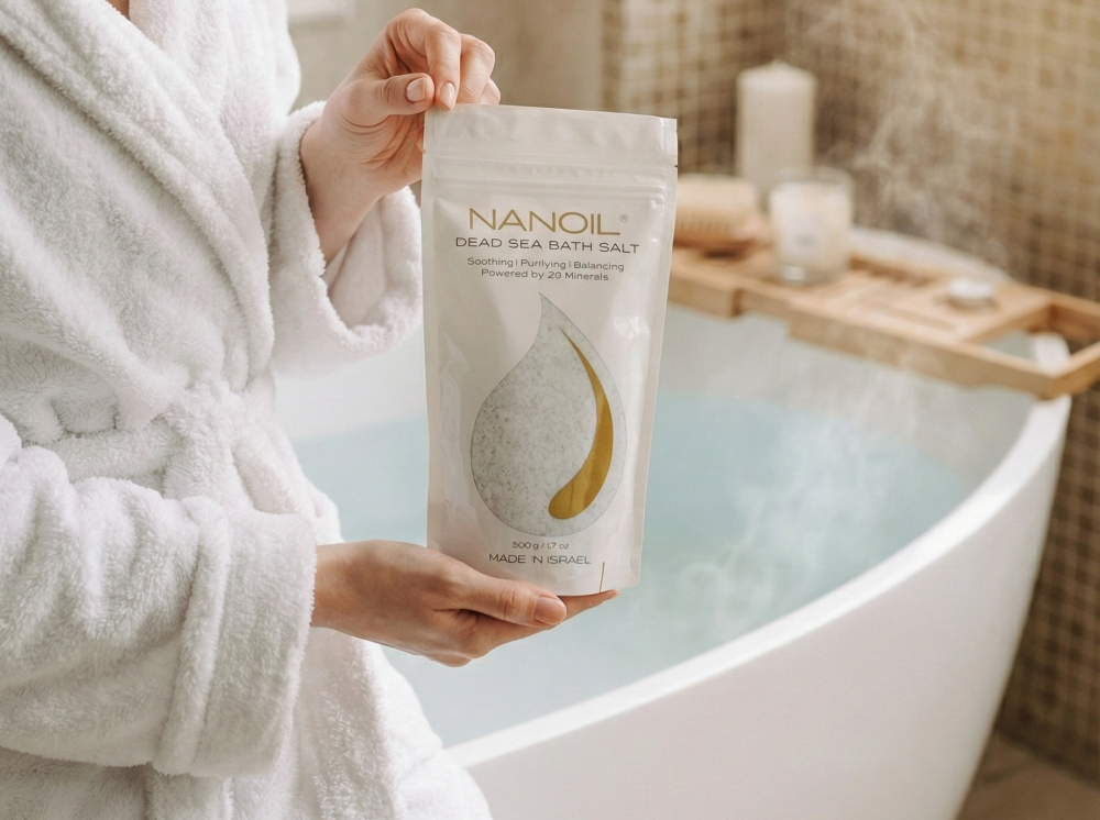 Vrei să obții o piele frumoasă și sănătoasă? Alege Nanoil Dead Sea Bath Salt